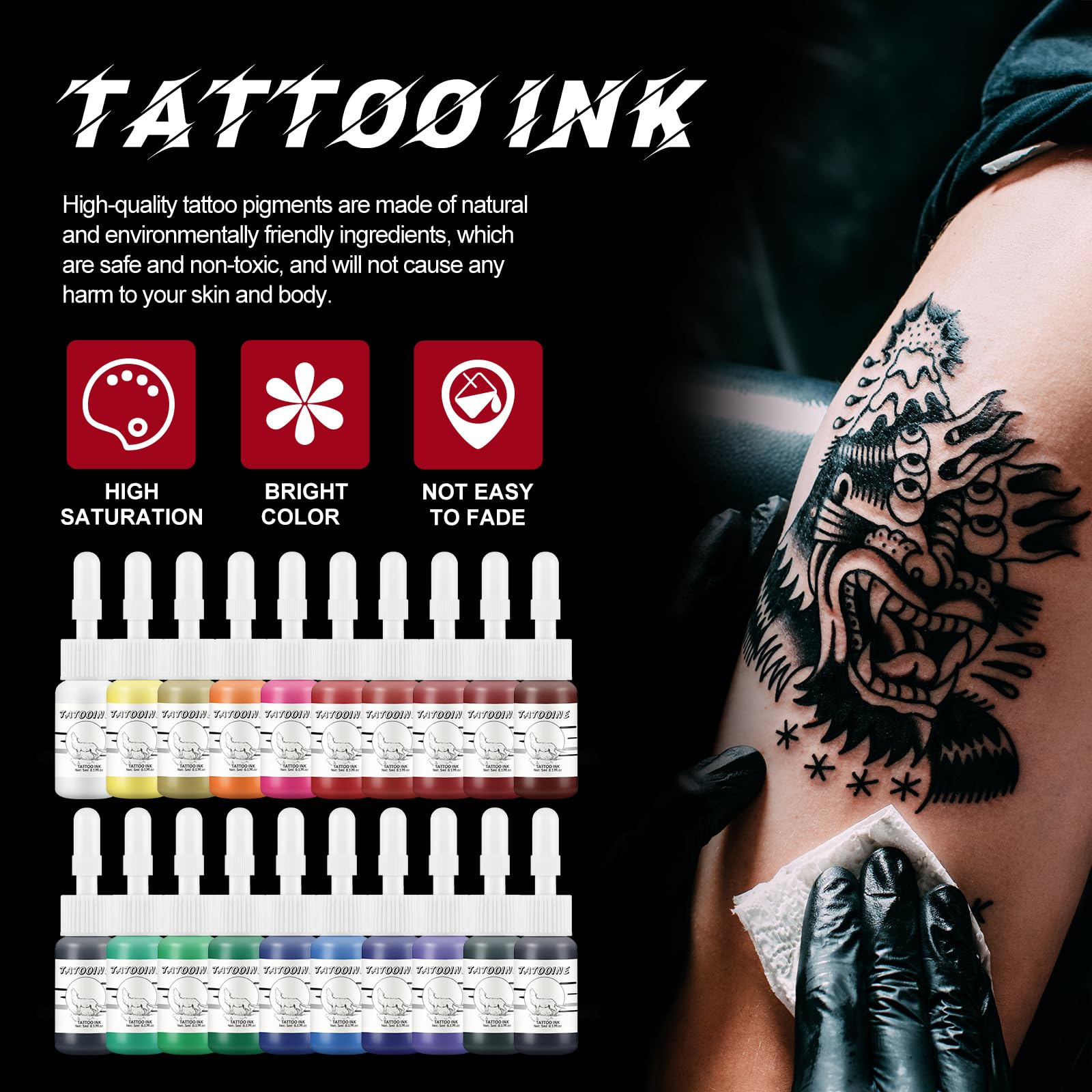 Amazon.com: Tatooine Tattoo Ink Set - 20 Colors Professional 5ml